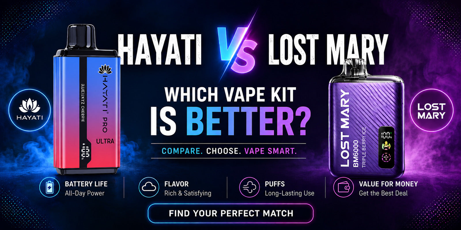 Hayati vs Lost Mary: Which Vape Kit Is Better?