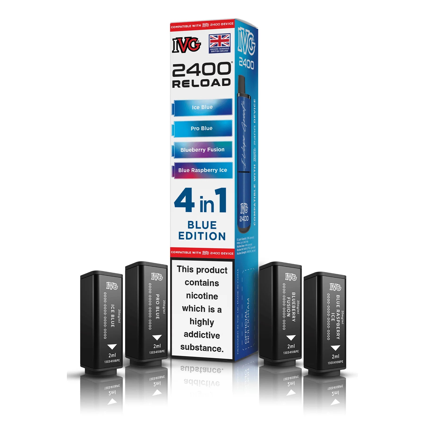 IVG 4-in-1 2400 Puffs Prefilled Pod Kit (Box of 5)