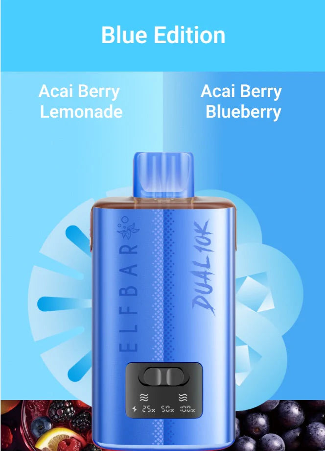 Elf Bar Dual 10k Refillable Puffs 2% Kit - Pack of 5