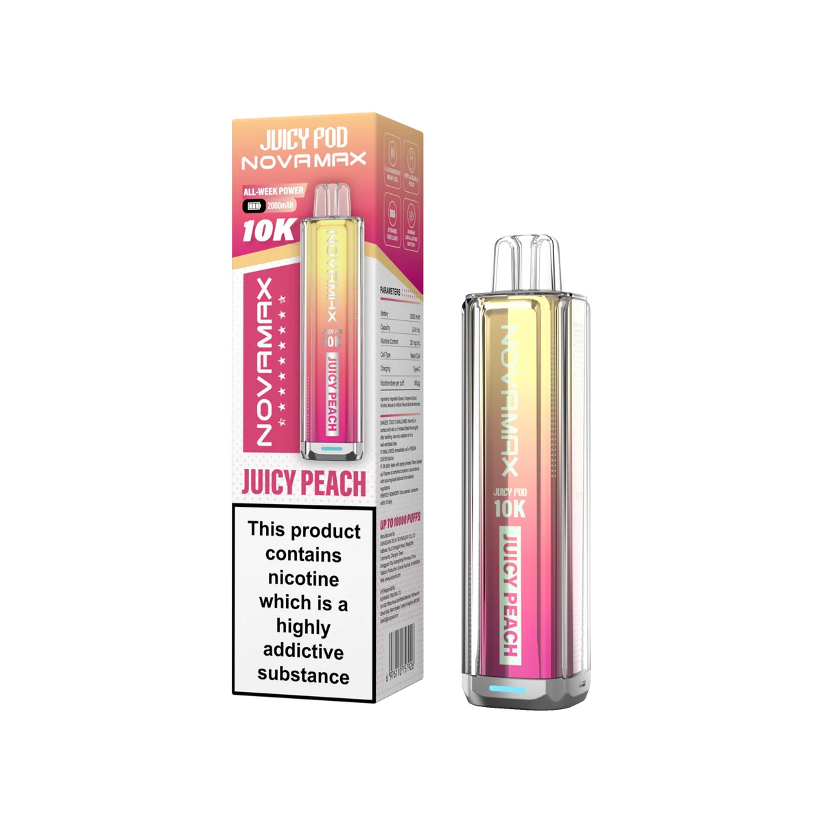 Juicy Pod Novamax 10k Prefilled Pod Vape Kit - Pack of 5