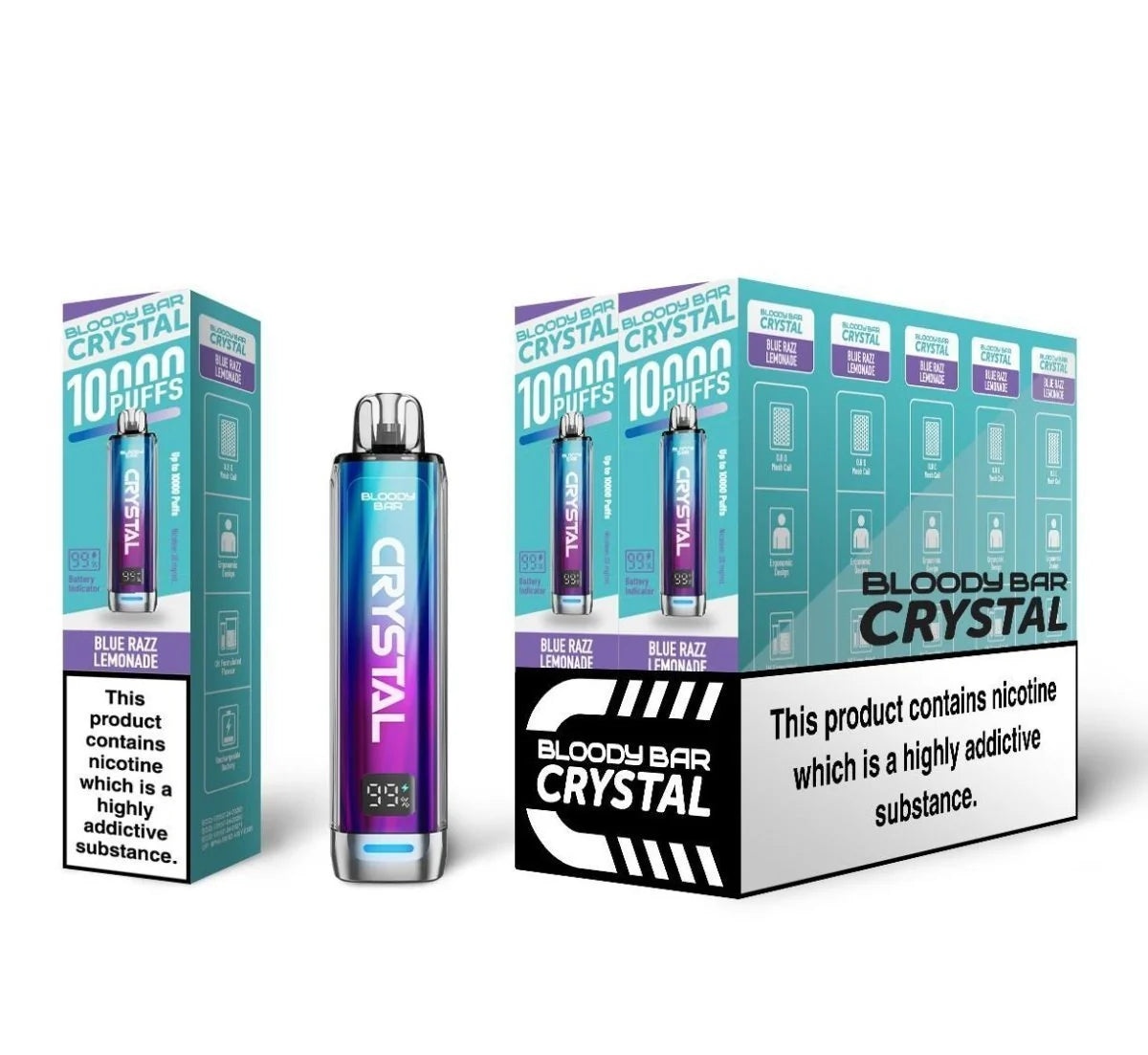 Bloody Bar Crystal 10k Prefilled Pod Vape Kit Pack of 10