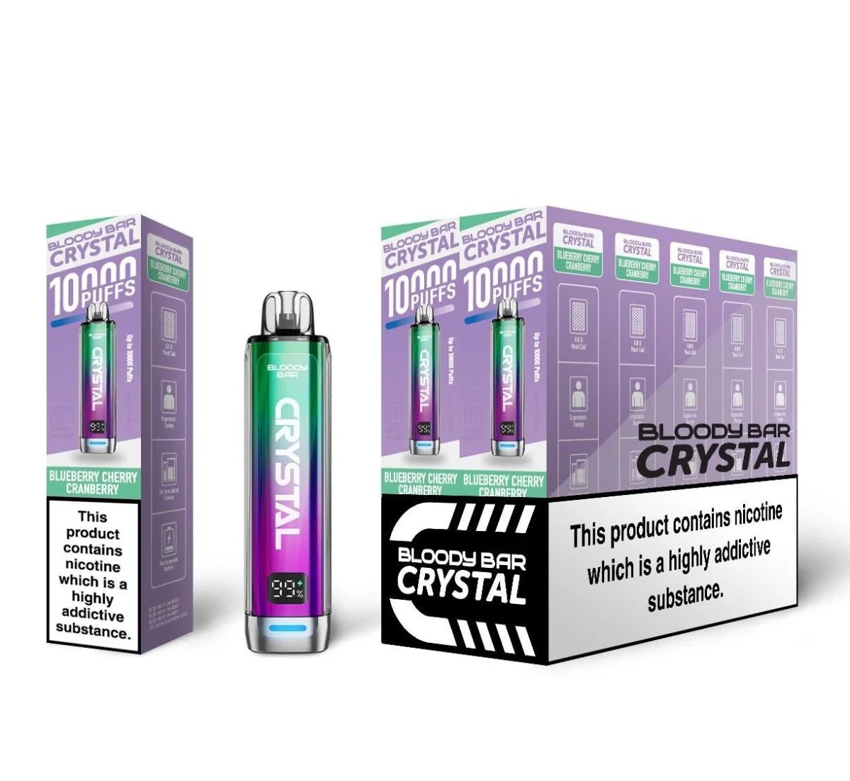 Bloody Bar Crystal 10k Prefilled Pod Vape Kit Pack of 10