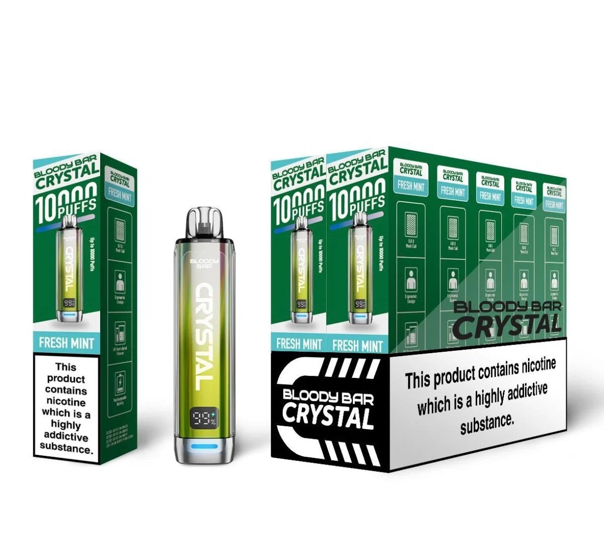 Bloody Bar Crystal 10k Prefilled Pod Vape Kit Pack of 10