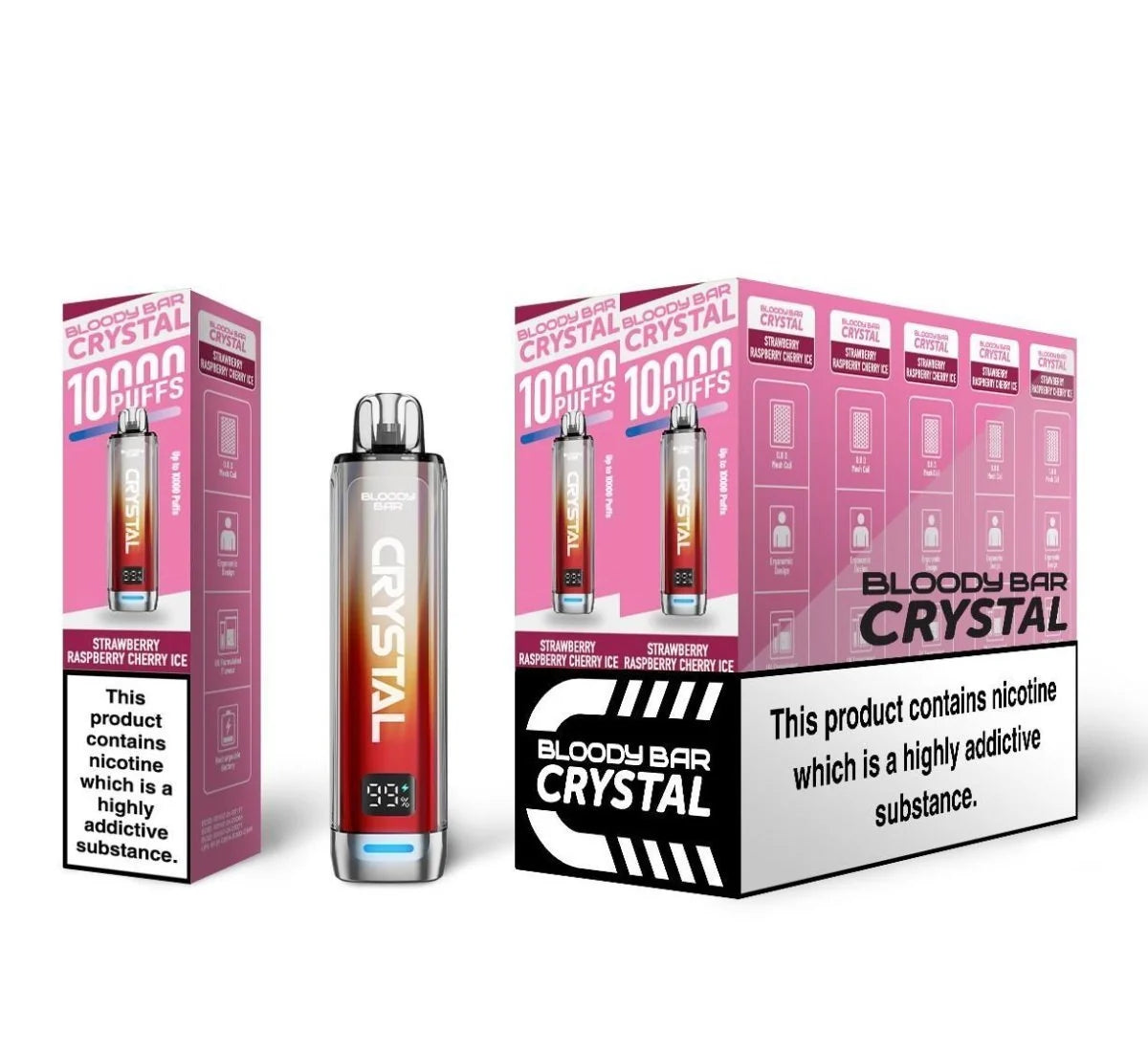 Bloody Bar Crystal 10k Prefilled Pod Vape Kit Pack of 10