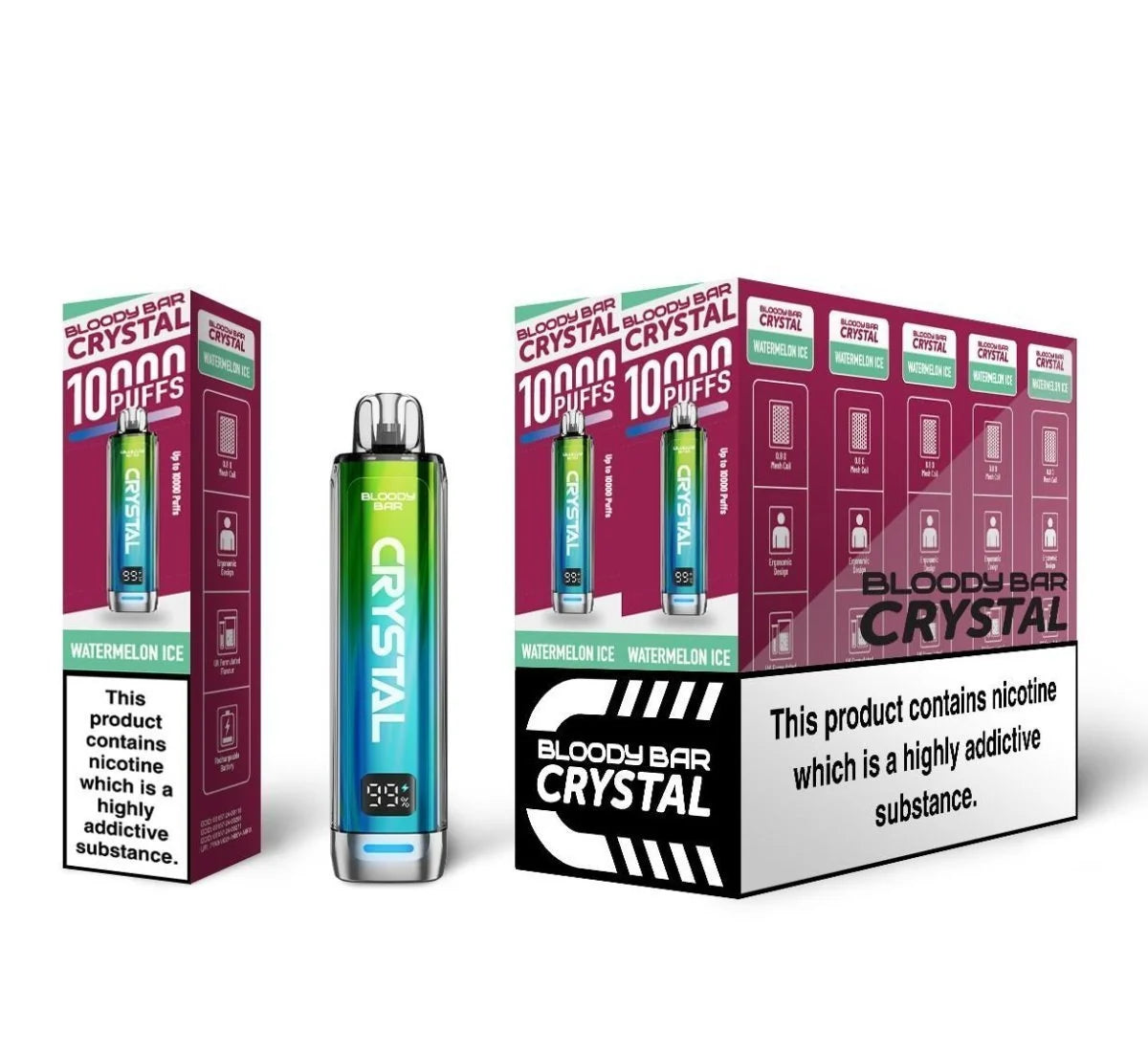 Bloody Bar Crystal 10k Prefilled Pod Vape Kit Pack of 10