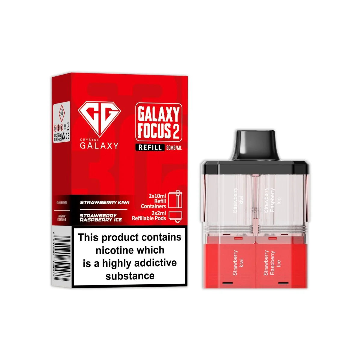 Crystal Galaxy 30k Focus 2 Replacement Pods Pack of 5