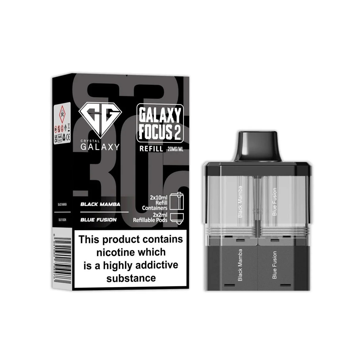 Crystal Galaxy 30k Focus 2 Replacement Pods Pack of 5