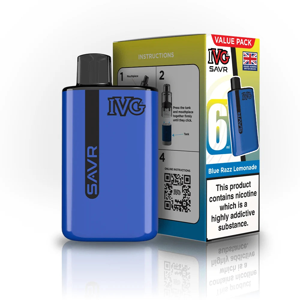 IVG SAVR 3000 Prefilled Pod Vape Box of 5
