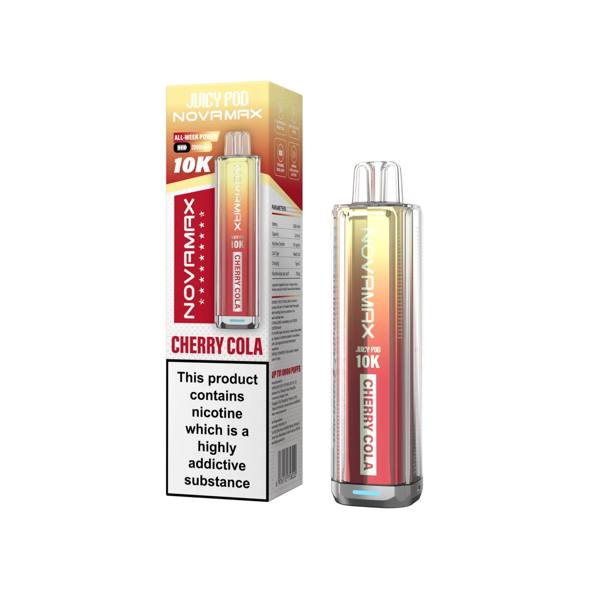 Juicy Pod Novamax 10k Prefilled Pod Vape Kit - Pack of 5