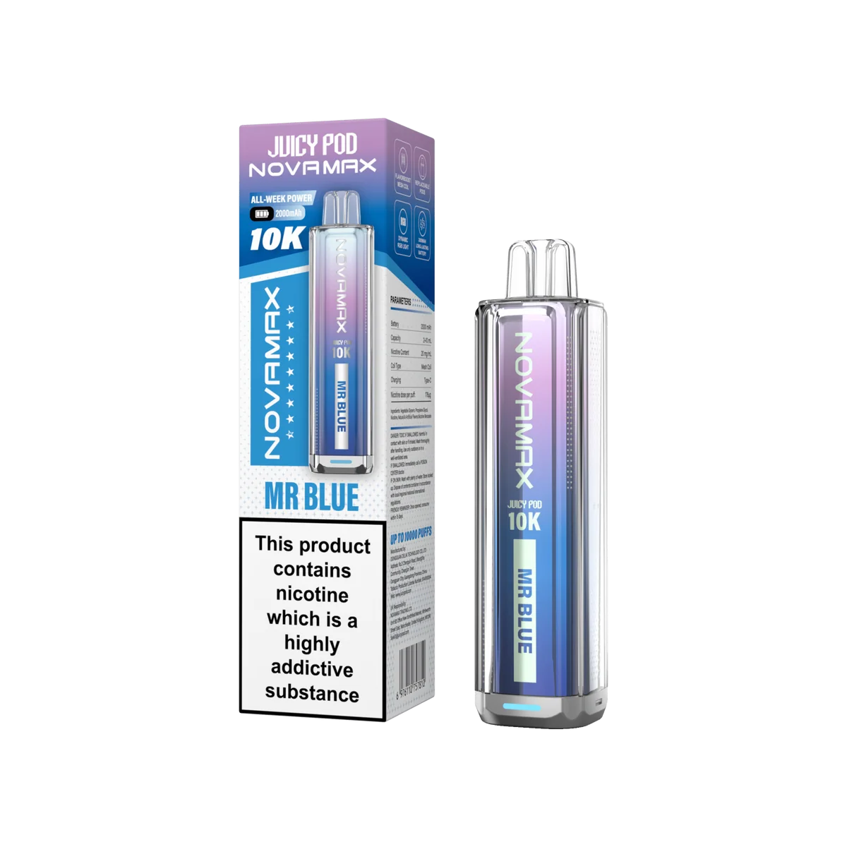Juicy Pod Novamax 10k Prefilled Pod Vape Kit - Pack of 5