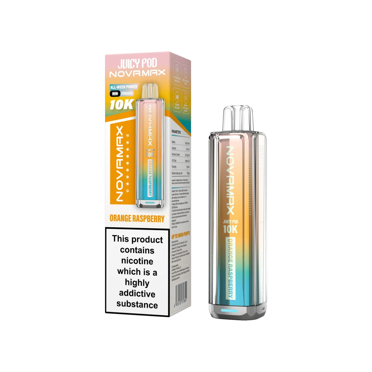 Juicy Pod Novamax 10k Prefilled Pod Vape Kit - Pack of 5