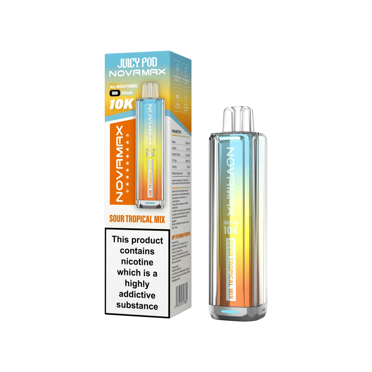 Juicy Pod Novamax 10k Prefilled Pod Vape Kit - Pack of 5