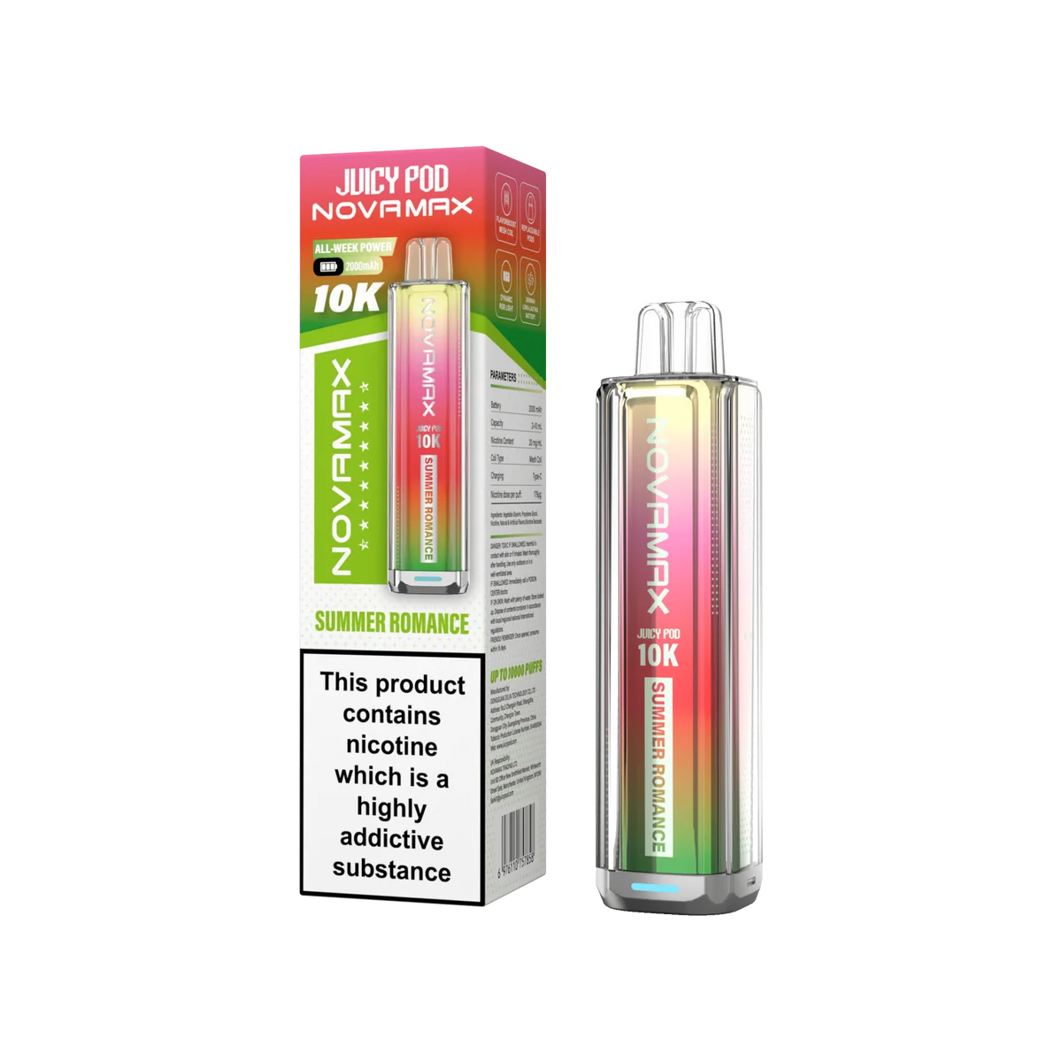 Juicy Pod Novamax 10k Prefilled Pod Vape Kit - Pack of 5