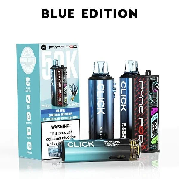 Pyne Pod Click 50k Prefilled Pod Vape Kit Box of 5 (Blue Edition)