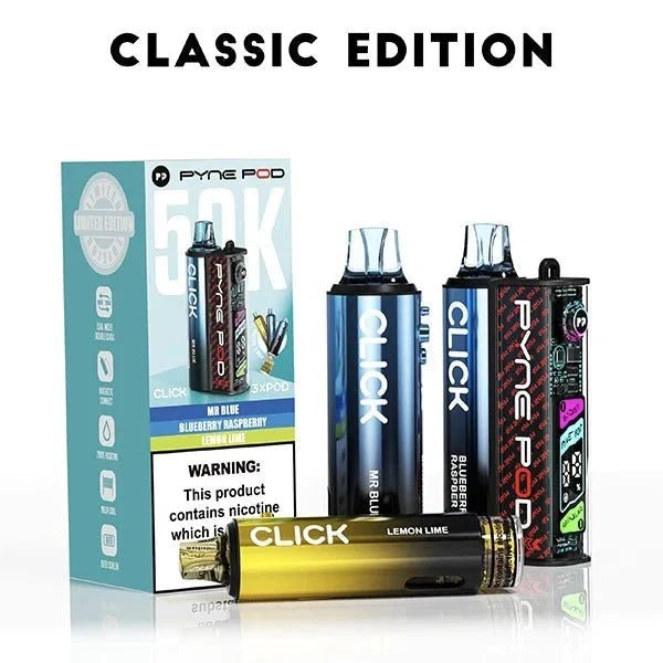 Pyne Pod Click 50k Prefilled Pod Vape Kit Box of 5 (Blue Edition)