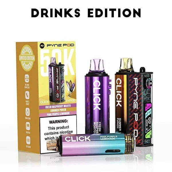 Pyne Pod Click 50k Prefilled Pod Vape Kit Box of 5 (Blue Edition)