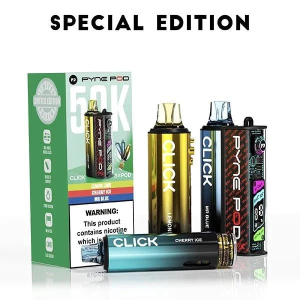 Pyne Pod Click 50k Prefilled Pod Vape Kit Box of 5 (Blue Edition)