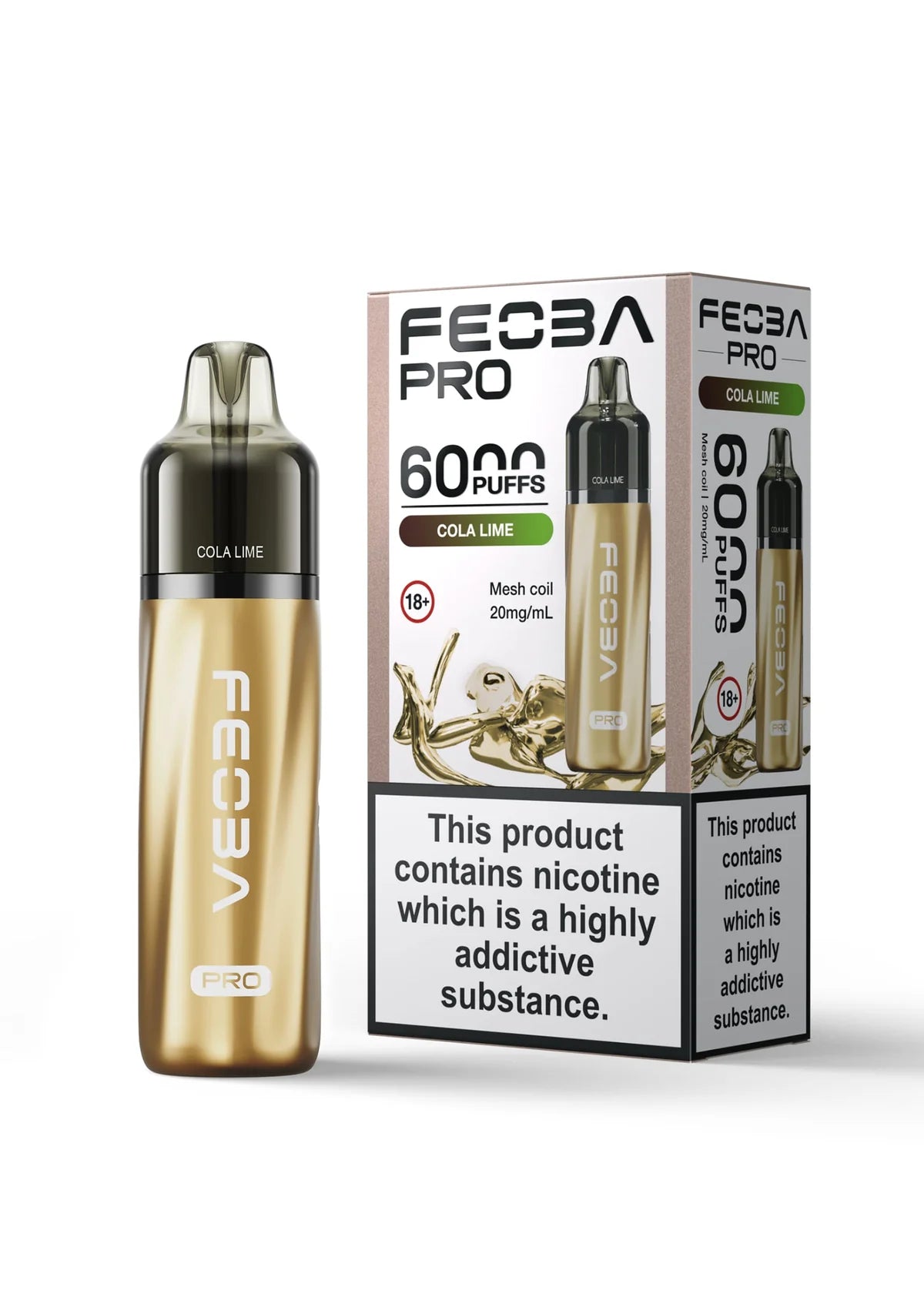 Feoba Pro 6000+ Prefilled Pod Vape Box of 5