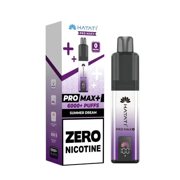 Hayati Pro Max Plus 6000 Puffs Prefilled Pod Vape Kit – Zero Nicotine (0mg) – Box of 5