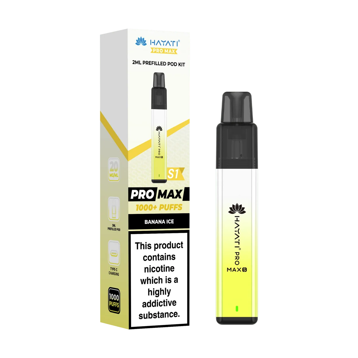 Hayati Pro Max S1 600 Puffs Vape Kit Box of 10