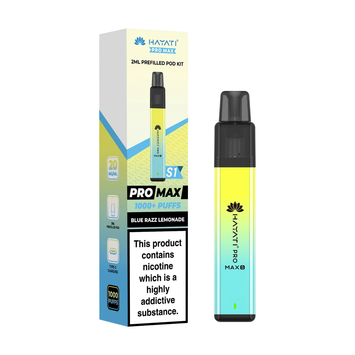 Hayati Pro Max S1 600 Puffs Vape Kit Box of 10