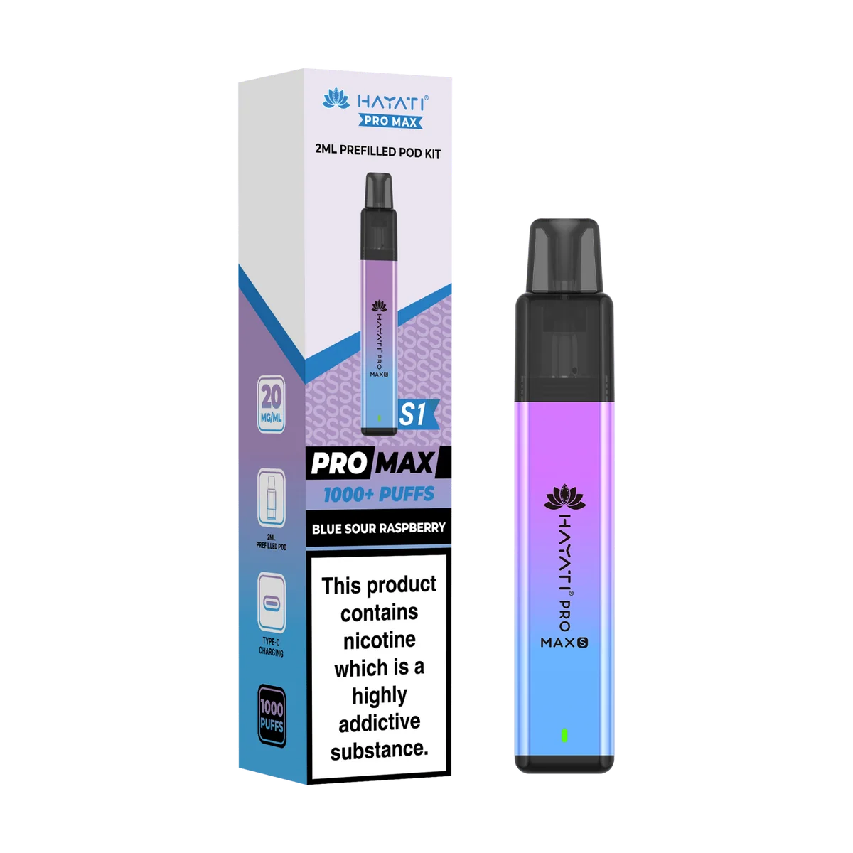 Hayati Pro Max S1 600 Puffs Vape Kit Box of 10