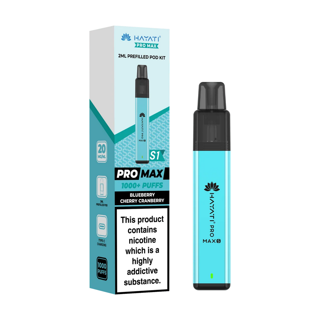 Hayati Pro Max S1 600 Puffs Vape Kit Box of 10
