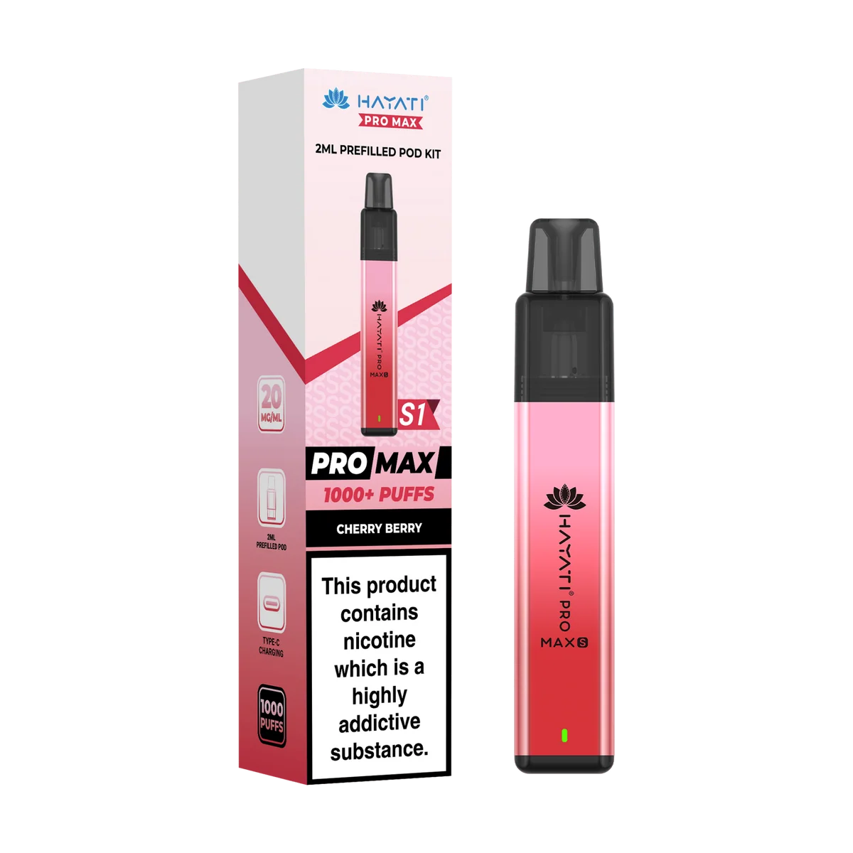 Hayati Pro Max S1 600 Puffs Vape Kit Box of 10