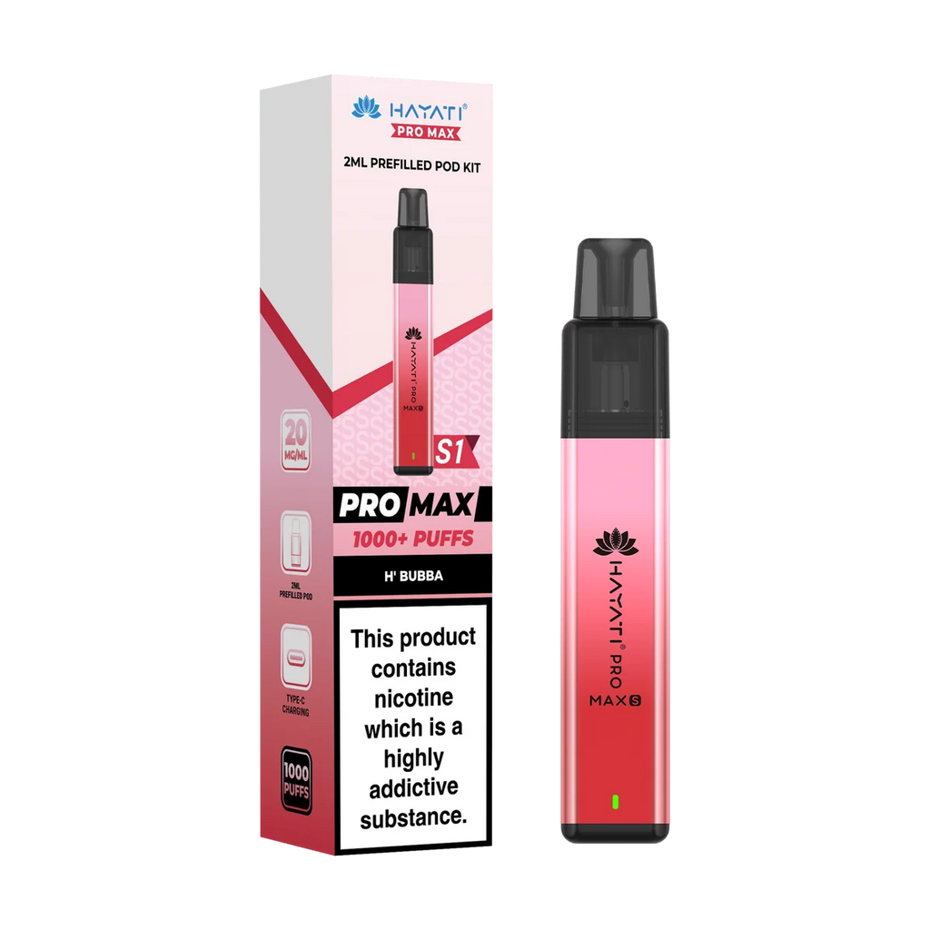 Hayati Pro Max S1 600 Puffs Vape Kit Box of 10
