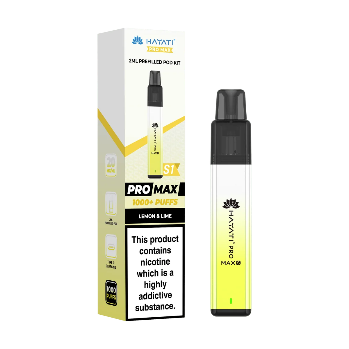 Hayati Pro Max S1 600 Puffs Vape Kit Box of 10