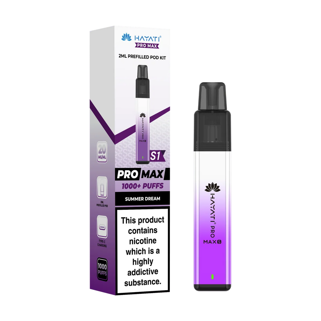 Hayati Pro Max S1 600 Puffs Vape Kit Box of 10