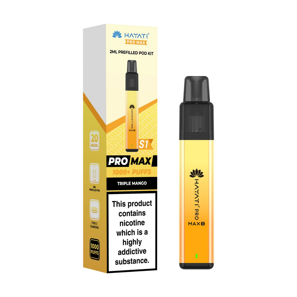 Hayati Pro Max S1 600 Puffs Vape Kit Box of 10