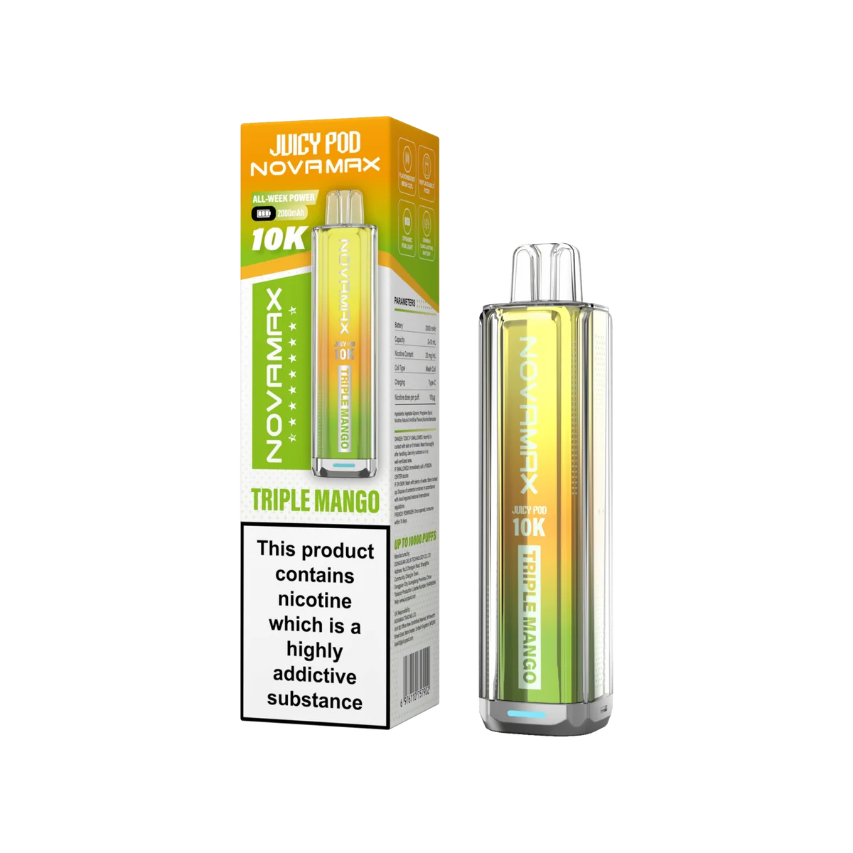 Juicy Pod Novamax 10k Prefilled Pod Vape Kit - Pack of 5
