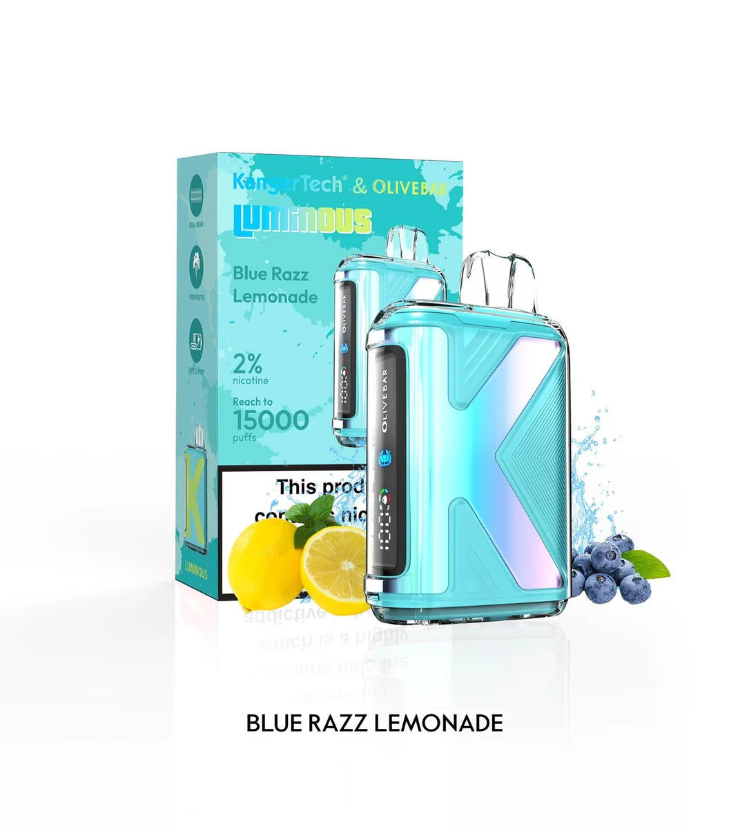 Olive Bar Luminous 15k Prefilled Vape kit Box of 10