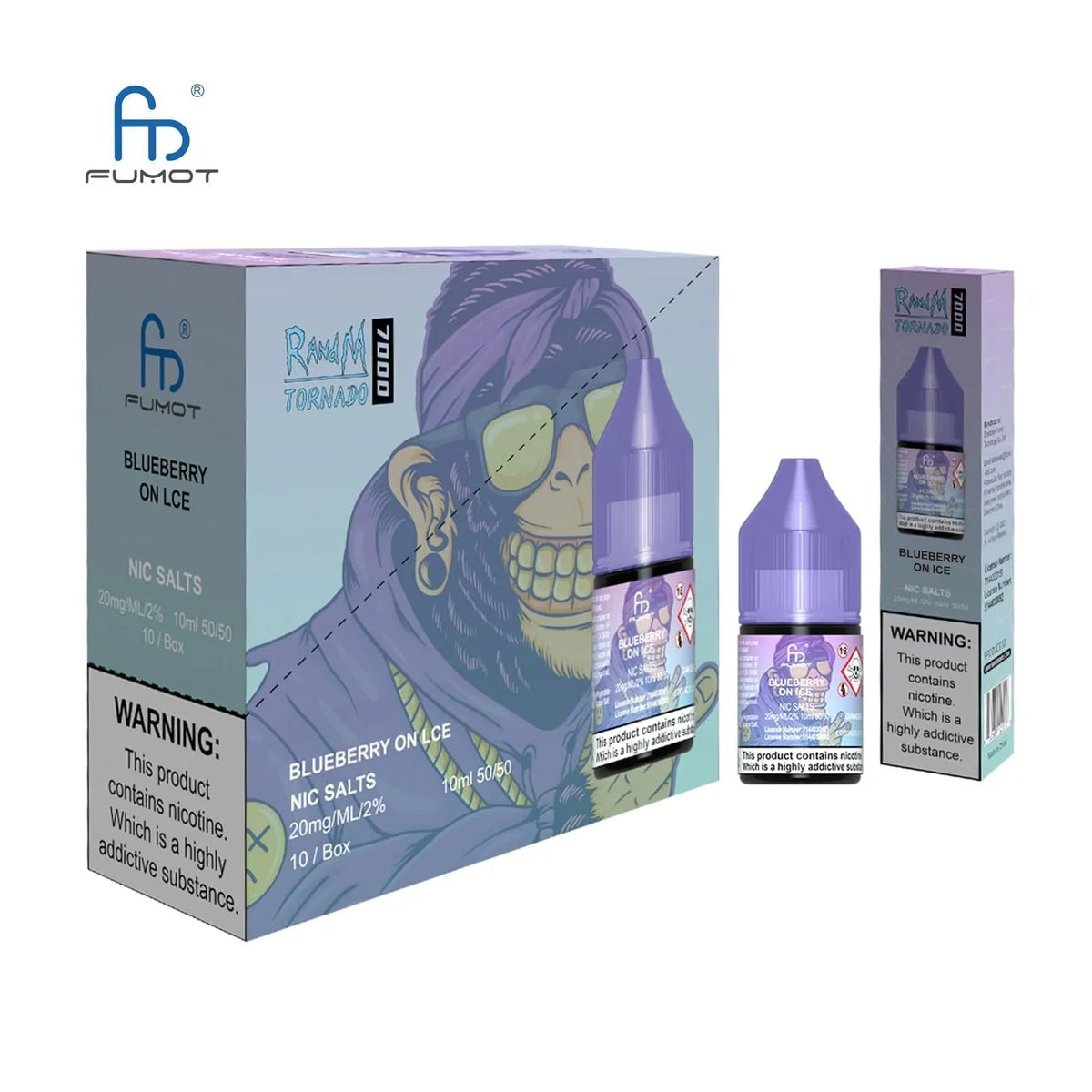 R and M 7000 10ml Nic Salt E-Liquid – Pack of 10