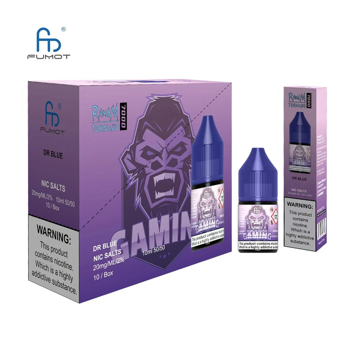 R and M 7000 10ml Nic Salt E-Liquid – Pack of 10