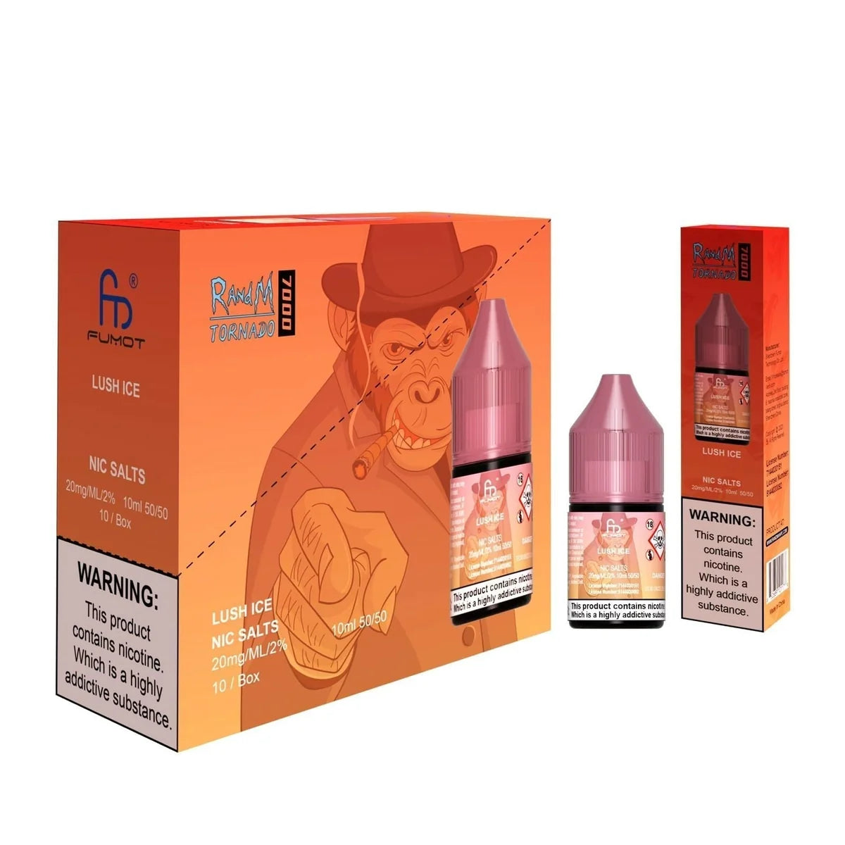 R and M 7000 10ml Nic Salt E-Liquid – Pack of 10
