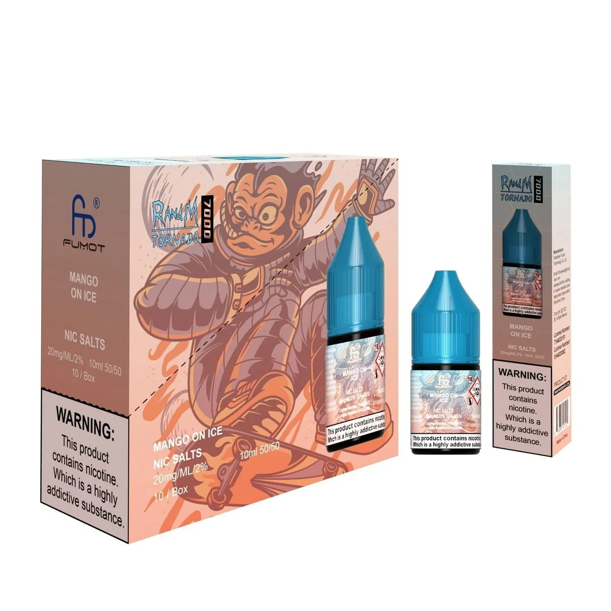 R and M 7000 10ml Nic Salt E-Liquid – Pack of 10