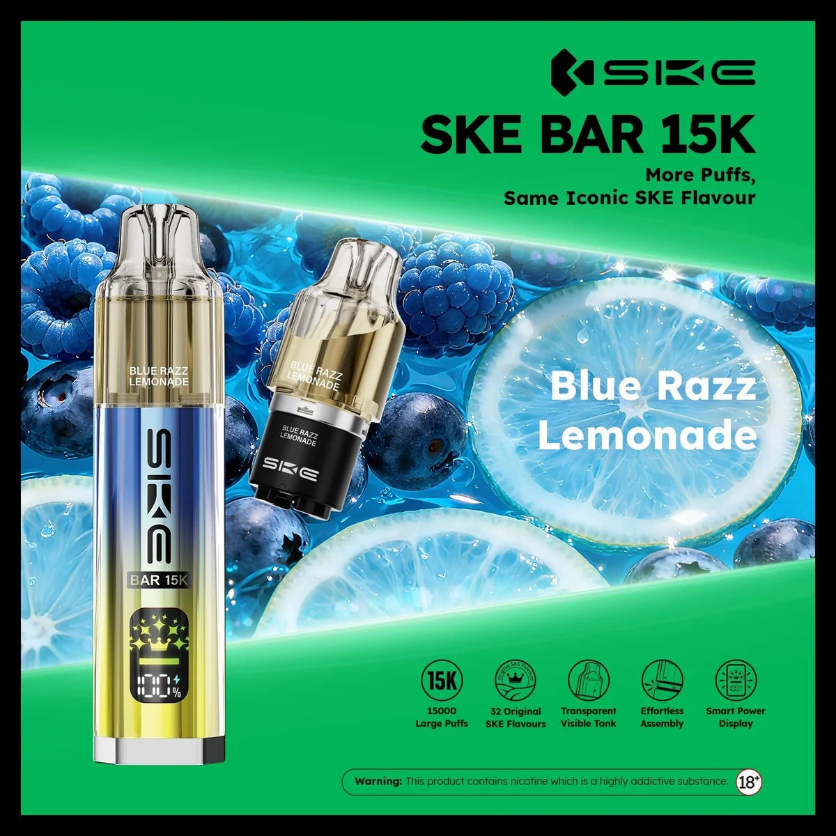 Ske Bar 15k Prefilled Pod Vape Kit - Pack of 5