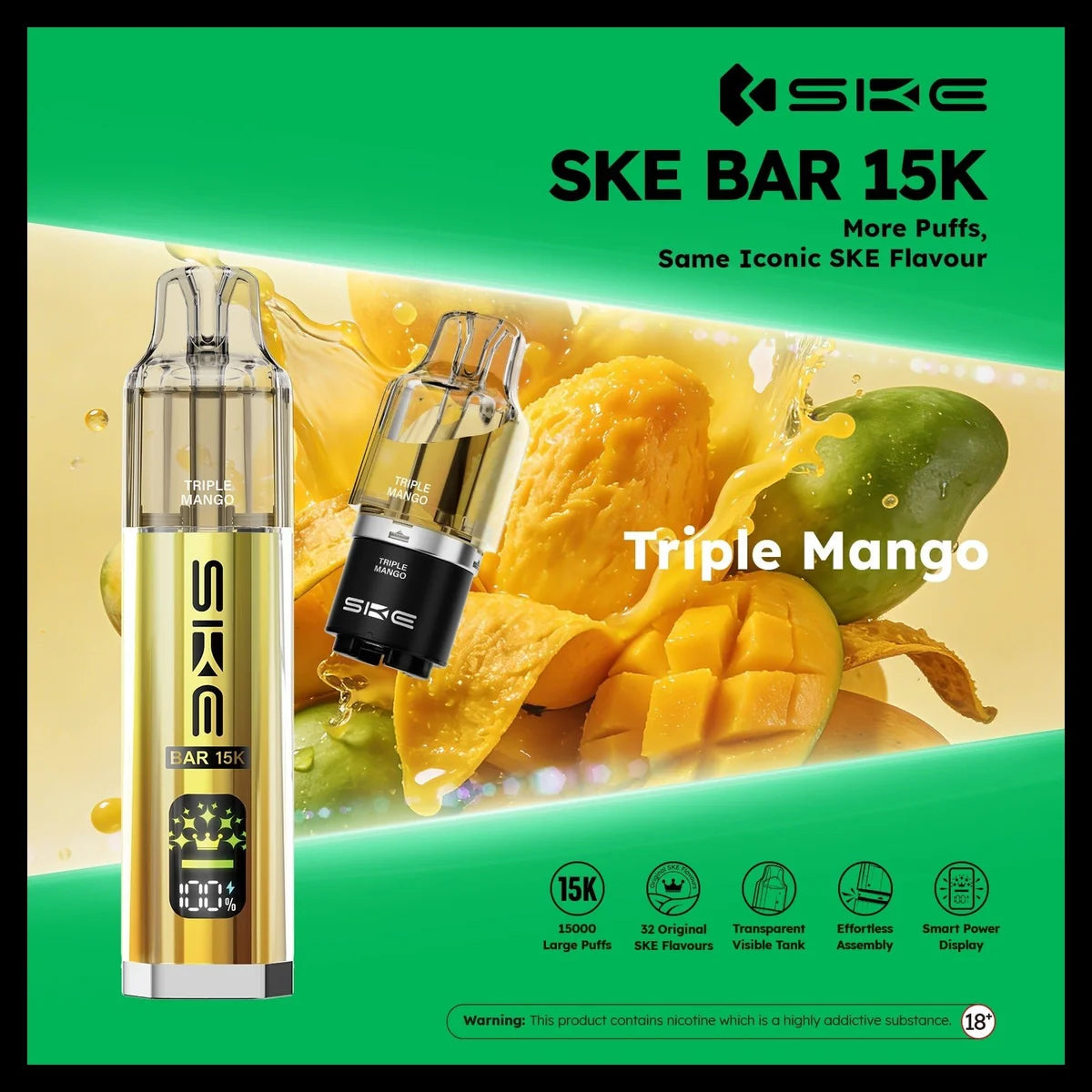 Ske Bar 15k Prefilled Pod Vape Kit - Pack of 5